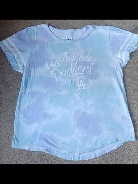 Dodgers Tie-Dye Short Sleeve Tee - Light Blue/Purple
